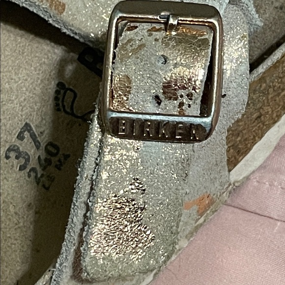 Birkenstock Gizeh Vintage Metallic Rose Copper Suede Nar Size 37 EU/6.5 US - Picture 4 of 10